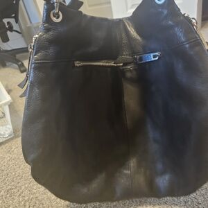 Black Leather Shoulder Bag